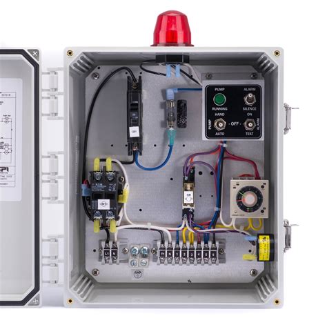 electrical box for septic system|septic pump control panels.